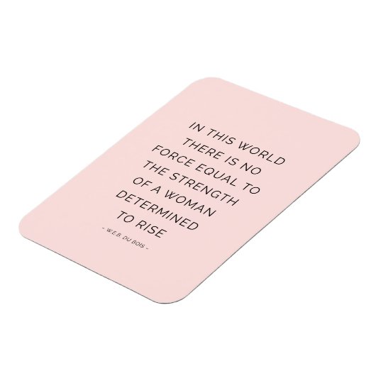 決定された女インスパイア性引用文ピンク黒 マグネット (左側)