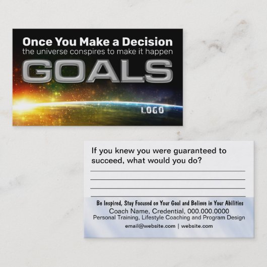 決定ゴールカード 名刺 (正面/裏面)