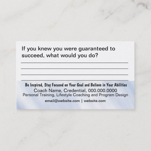 決定ゴールカード 名刺 (裏面)