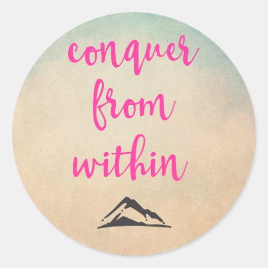 決定感動的タイポグラフィ引用文 ラウンドシール (正面)