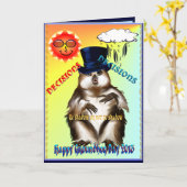 決定決定Groundhog日カード カード (黄色い花)