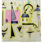 決定的なバラ色、ワッシリー・カンディンスキー シャワーカーテン (正面)