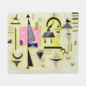 決定的なバラ色、ワッシリー・カンディンスキー フリースブランケット (正面(横))