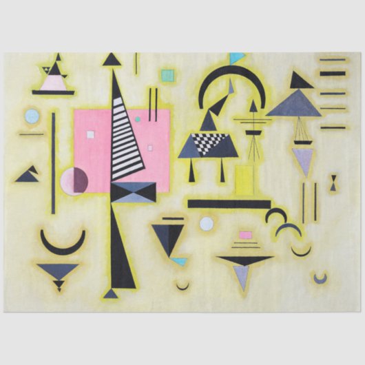 決定的なバラ色、ワッシリー・カンディンスキー 薄葉紙 (正面)