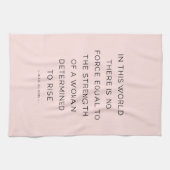『決定的な女性の活気づける引用文ピンクブラック』 キッチンタオル (横)