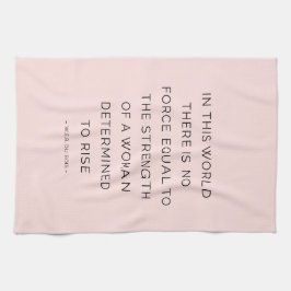 『決定的な女性の活気づける引用文ピンクブラック』 キッチンタオル