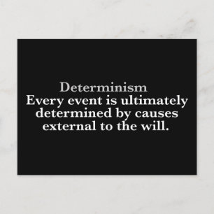 決定論の定義No Free Will Determinist ポストカード