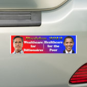 決定2012年のRomney Wealthcareのオバマのヘルスケア バンパーステッカー (車上)
