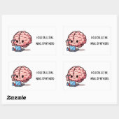 決心する 長方形シール (シート)