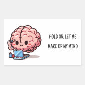 決心する 長方形シール (正面)