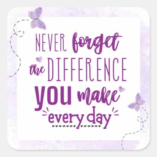 決忘れして違いはない スクエアシール (正面)