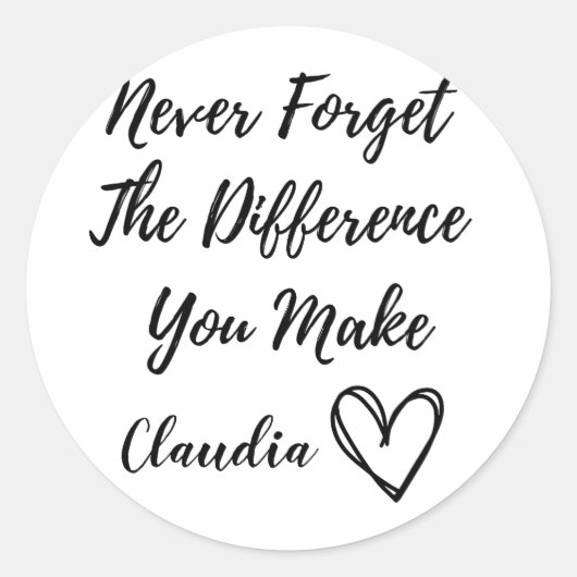 決忘れして違いは無パーソナライズされたい ラウンドシール (正面)