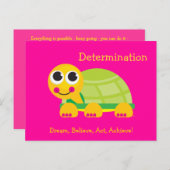 決意かわいい亀のポストカード ポストカード (正面/裏面)