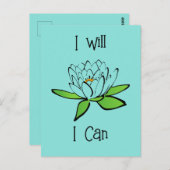 決意する蓮の花できる ポストカード (正面/裏面)