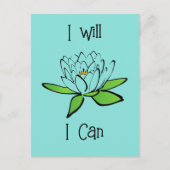 決意する蓮の花できる ポストカード (正面)