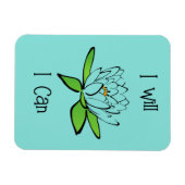 決意する蓮の花できる マグネット (横)