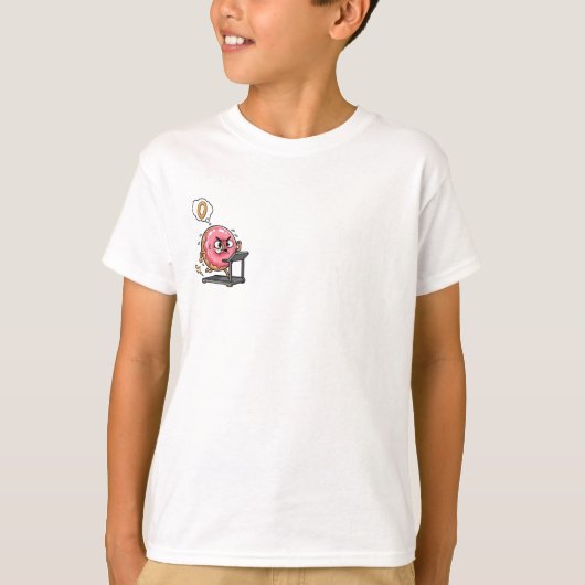 決意のドーナツトレッドミル運動 子供 Tシャツ (正面)