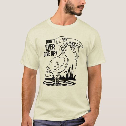 決意のペリカンとカエル Tシャツ (正面)