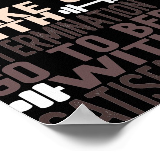 決意を持って目を覚ますと満足してベッドに行く ポスター (角)