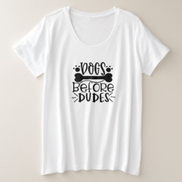 決死の前の犬 プラスサイズTシャツ