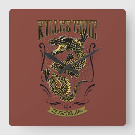 決死隊 |キラー・クロック・タトゥー スクエア壁時計 (正面)