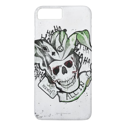 決死隊 |ジョーカースカル「オールイン」タトゥーアート Case-Mate iPhoneケース (裏面)