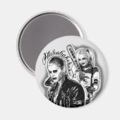 決死隊 |ジョーカー&ハーレーエアブラシタトゥー マグネット (正面/裏面)