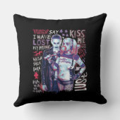 決死隊 |ジョーカー&ハーレータイポグラフィ写真 クッション (裏面)