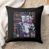 決死隊 |ジョーカー&ハーレータイポグラフィ写真 クッション (ブランケット)