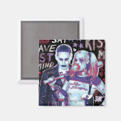 決死隊 |ジョーカー&ハーレータイポグラフィ写真 マグネット (正面/裏面)