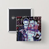 決死隊 |ジョーカー&ハーレータイポグラフィ写真 缶バッジ (正面&裏面)