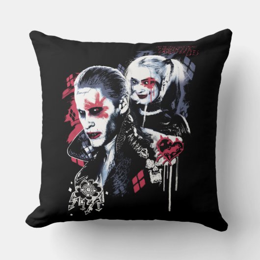 決死隊 |ジョーカー&ハーレー・グラフ絵を描ィティ クッション (正面)