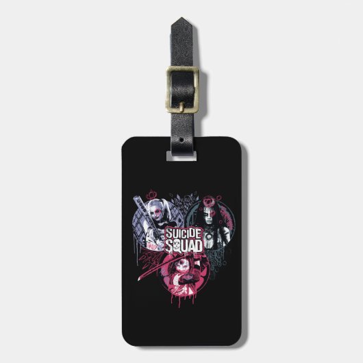 決死隊 |スクワッド・ガールズの落書きバッジ ラゲッジタグ (正面縦)