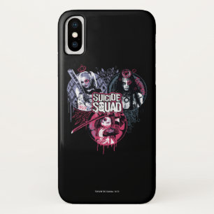 決死隊 スクワッド・ガールズの落書きバッジ iPhone X ケース
