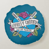決死隊 |ハーレークインズタトゥーパーラーハート ラウンドクッション (裏面)