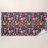 決死隊 |ハーレークインバッジパターン ビーチタオル (正面)