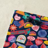 決死隊 |ハーレークインバッジパターン ビーチタオル (インサイチュ)