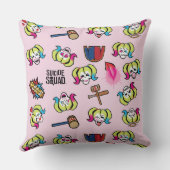 決死隊 |ハーレークイン絵文字パターン クッション (裏面)