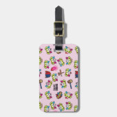 決死隊 |ハーレークイン絵文字パターン ラゲッジタグ (正面縦)