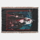 決死隊 |ハーレークイン&グリーンファーンズ スローブランケット (正面)