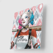 決死隊 |ハーレークイン スクエア壁時計 (傾斜)