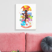 決死隊 |ピースメーカーの花とサンシャイン キャンバスプリント (インサイチュ (リビング))