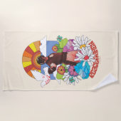 決死隊 |ピースメーカーの花とサンシャイン ビーチタオル (正面)