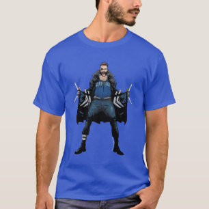 決死隊 ブーメラン漫画ブックアート Tシャツ