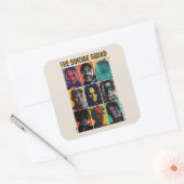 決死隊 |レトログリッドウィズハーレークイン スクエアシール (封筒)