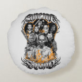 決死隊 |作業部隊X部族の入れ墨 ラウンドクッション (裏面)