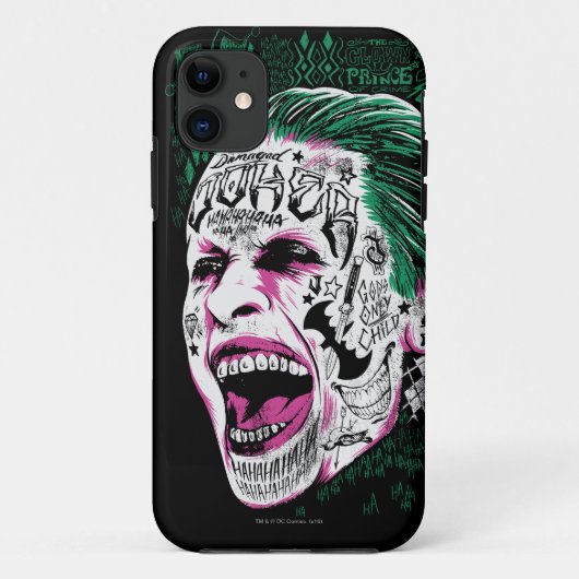 決死隊 |笑うジョーカーの頭のスケッチ Case-Mate iPhoneケース (裏面)