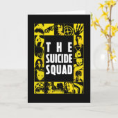 決死隊 |黄色と黒のアイコンブロック カード (黄色い花)