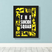 決死隊 |黄色と黒のアイコンブロック キャンバスプリント (インサイチュ (ウッドフロア))