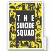 決死隊 |黄色と黒のアイコンブロック シール (正面)